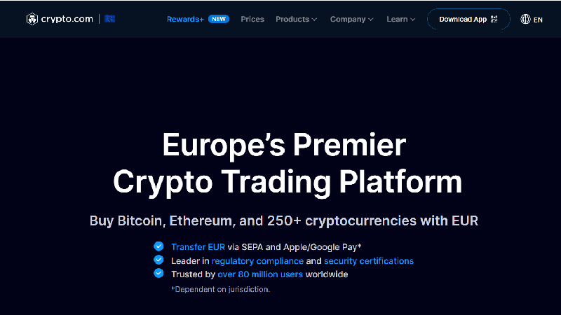 Crypto.com криптовалютная биржа с низкой ставкой.