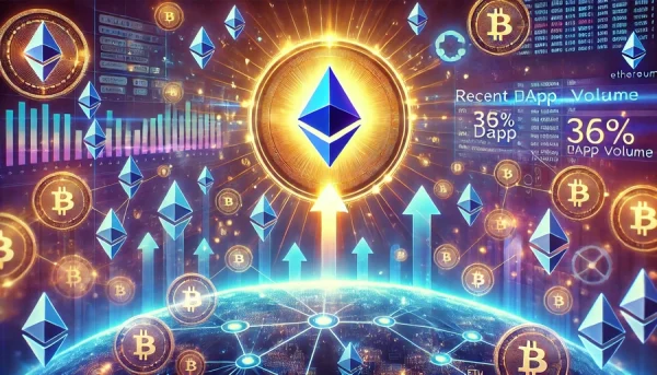 За неделю объем DApp на Ethereum увеличился на 36%. Однако цена ETH пока не следует за этим трендом.